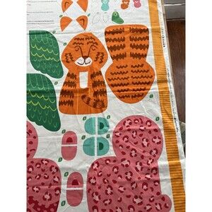 Moda Cut & Sew Cotton Fabric Panel Jungle Paradise Stuffed Animals Monkey Tiger